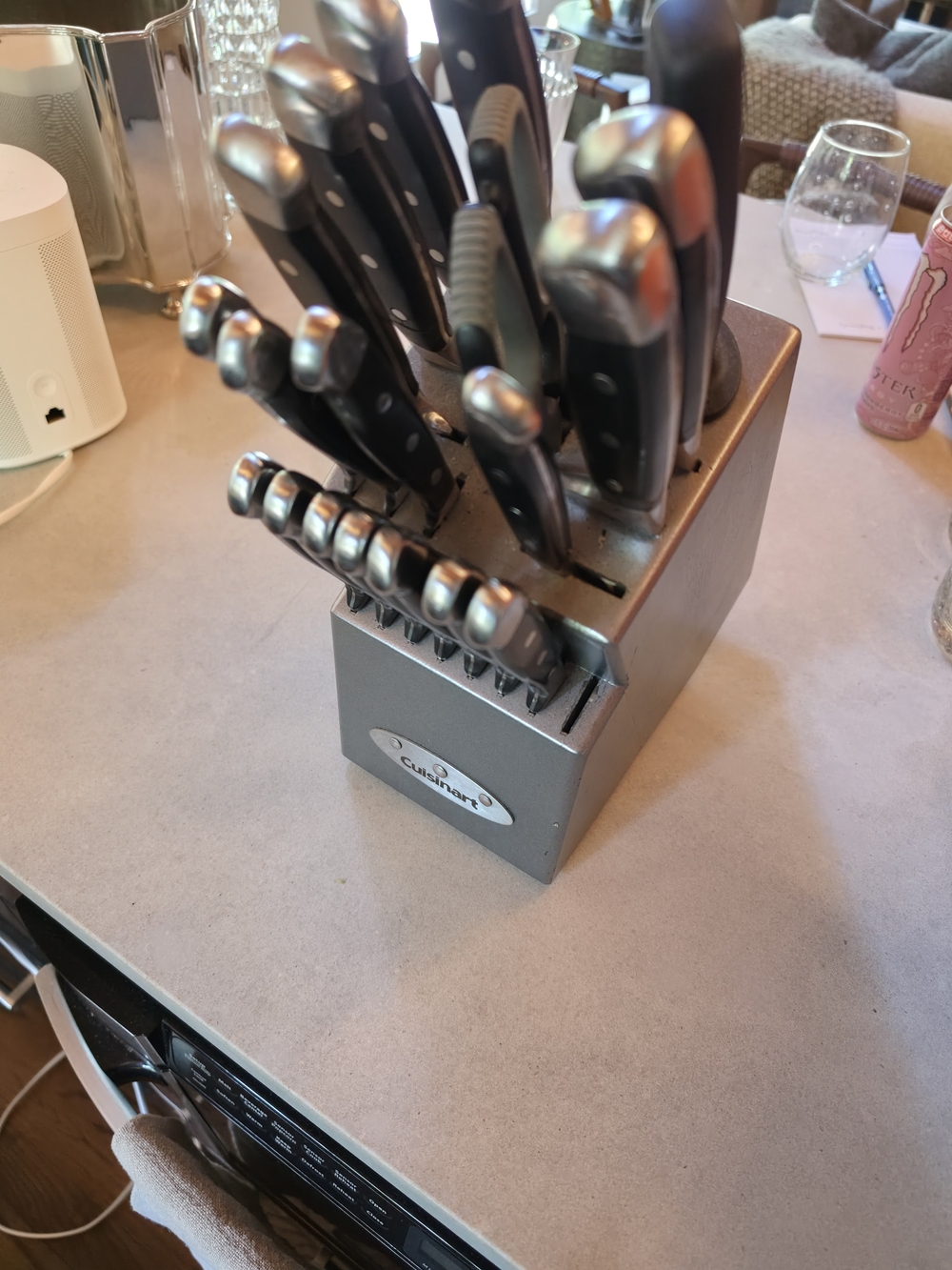 Cuisinart Silver Knife Block Set - 15-Piece Kitchen Storage
